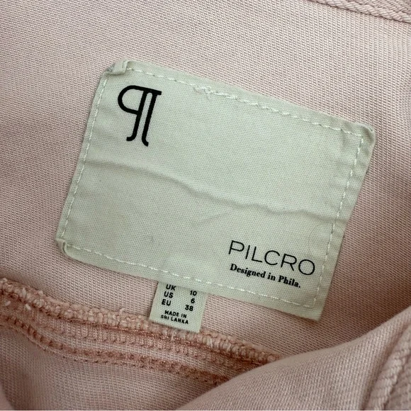 Pilcro X Anthropologie The Kit Utility Romper Pink Rose Denim Blush Coverall